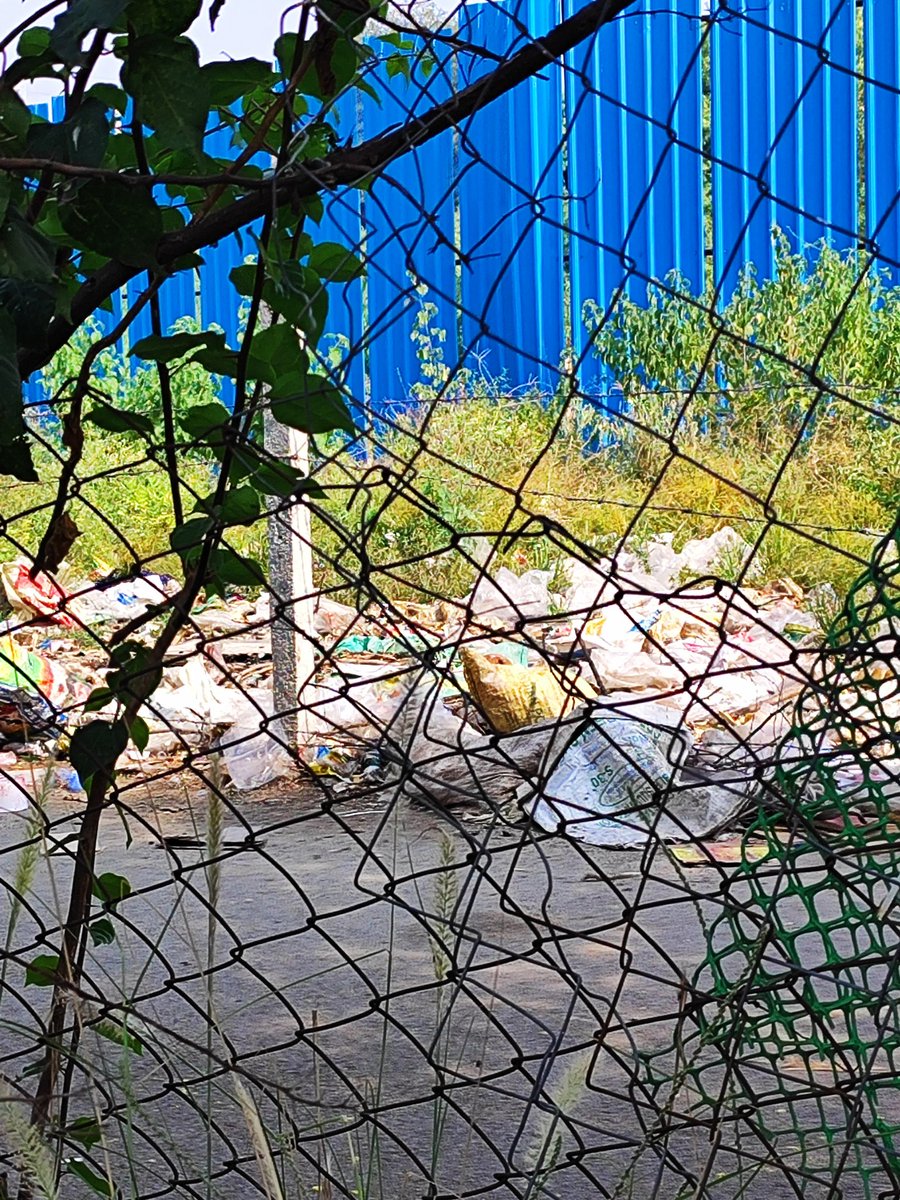@Mc_Nizampet, people are not able to walk in Sriram kunta park because of the garbage piled up in surrounding areas of the park. Pigs are also roaming and the smell is unbarable.. 
#SwachhataHiSeva #SwachhNizampet