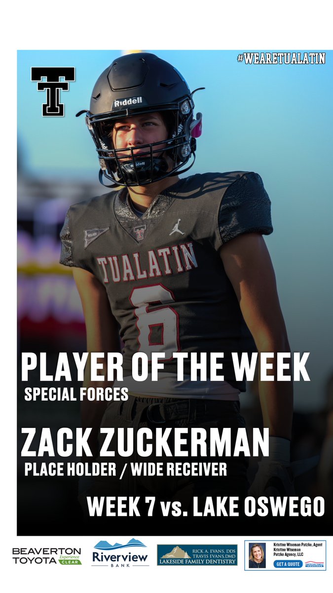 Tualatin Timberwolves Football (@tualatinhsfb) on Twitter photo Week 7 Players of the Week vs. Lake Oswego
Offense - <a href="/kenenelder_/">Kenen Elder</a> <a href="/JaydenFortier/">jayden fortier</a>
Defense - <a href="/kenenelder_/">Kenen Elder</a> <a href="/CalvinEvans2025/">Calvin Evans</a> <a href="/JaydenFortier/">jayden fortier</a> Ryder Jones <a href="/Liampickering16/">LiamPickering</a>
Special Forces - Zach Zuckerman
#WeAreTualatin Week 7 Players of the Week vs. Lake Oswego
Offense - <a href="/kenenelder_/">Kenen Elder</a> <a href="/JaydenFortier/">jayden fortier</a>
Defense - <a href="/kenenelder_/">Kenen Elder</a> <a href="/CalvinEvans2025/">Calvin Evans</a> <a href="/JaydenFortier/">jayden fortier</a> Ryder Jones <a href="/Liampickering16/">LiamPickering</a>
Special Forces - Zach Zuckerman
#WeAreTualatin