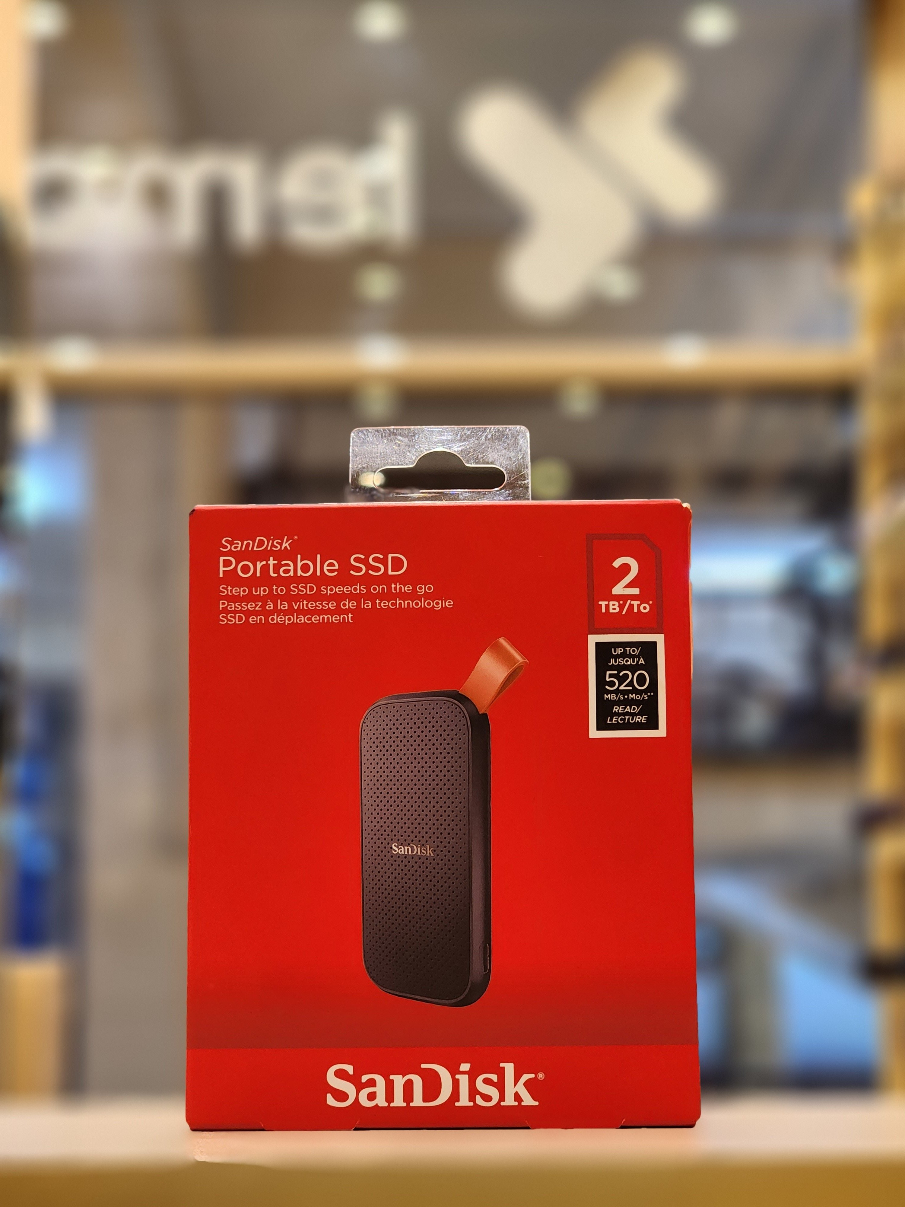 SanDisk 2 To Portable SSD, Disque SSD externe, USB 3.2 Gén. 2, jusqu'à 520  Mo/s