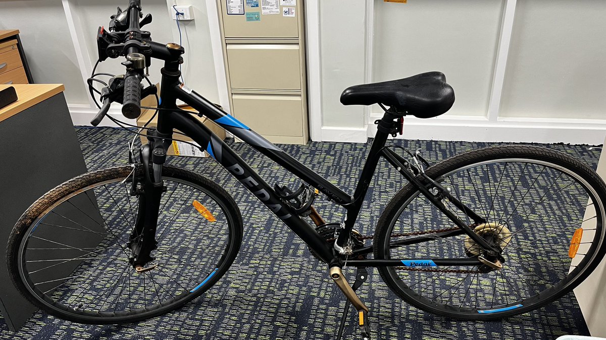 A Pedal Raven mountain bike has been handed to Bridgetown Polic,  located near the Library. 

Contact us on 97158 130 or visit between 9:00am and 12:30pm and quote report number 171023 1235 15723 if it belongs to you. #fb