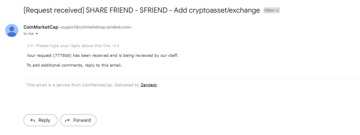ShareFriendETH's tweet photo. Share.friend just applied for CoinMarketCap👍👍 https://t.co/kjdtiiAAoF