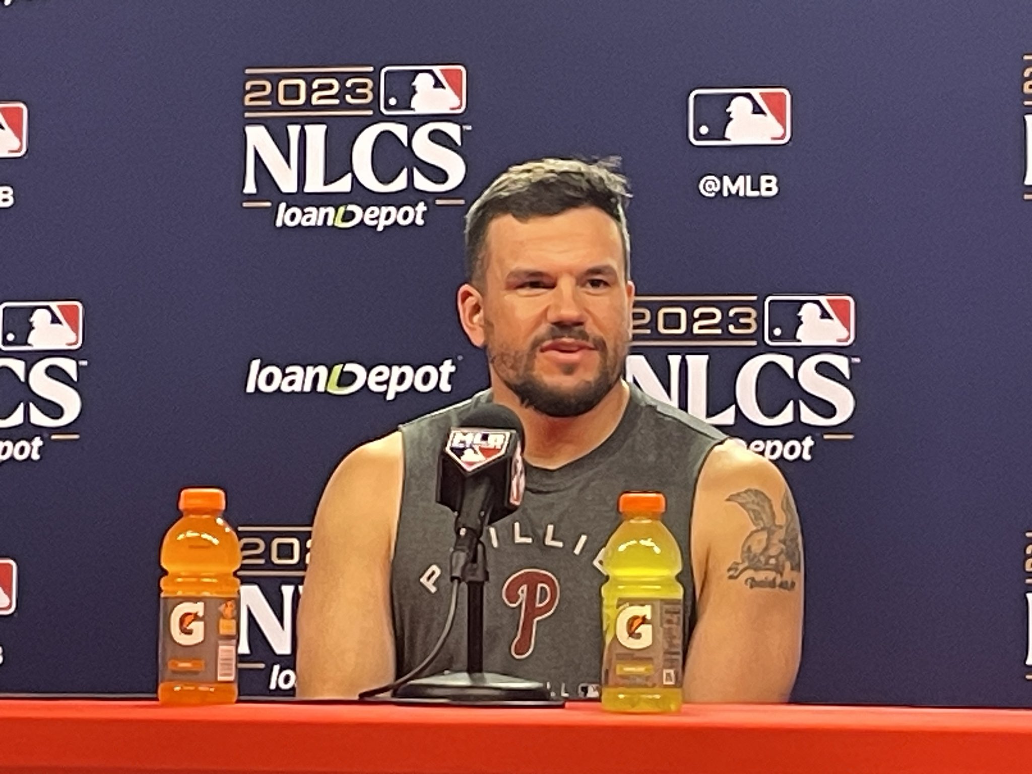 NBA Slime on X: Does Kyle Schwarber have an Eagle tattoo? / X