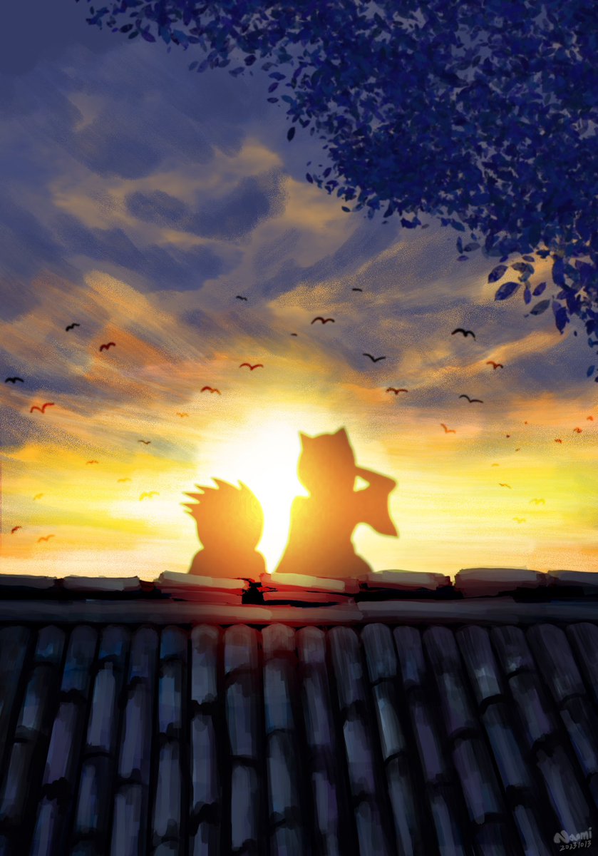 cj_wa35's tweet photo. 真刺眼
#夕陽 #art #artworks #illustration #屋頂上 #drawing #pation https://t.co/DBUBzBu2nT