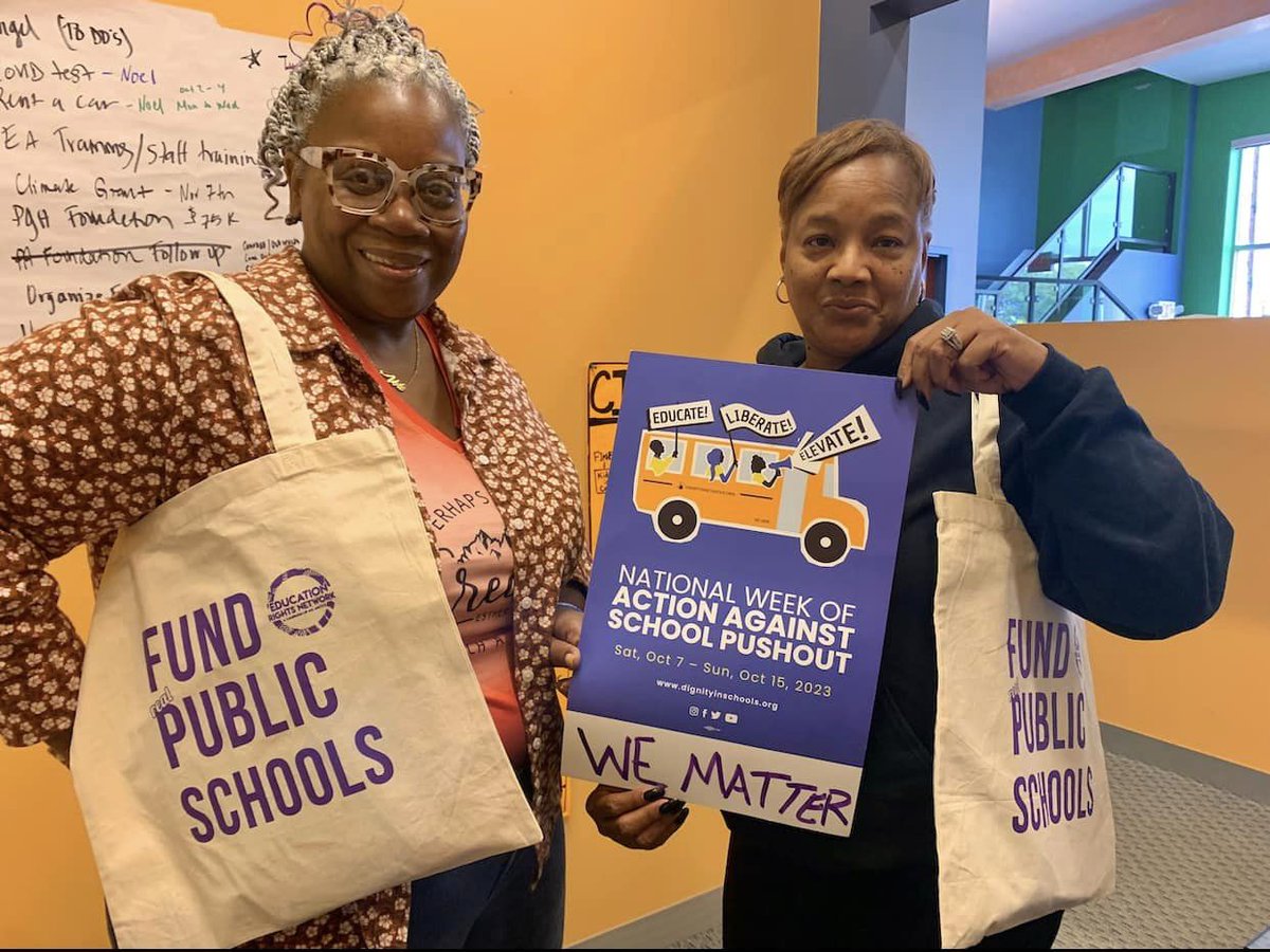 Educate, Liberate, Elevate! 🎓🍎

We rise this week with @DignityinSchool for 2023 National Week of Action! Stop Criminalizing & Pushing-Out kids! Start resourcing, nourishing and expanding strong public schools! Counselors Not Cops! #dscwoa2023 #StopTheSchoolToPrisonPipeline