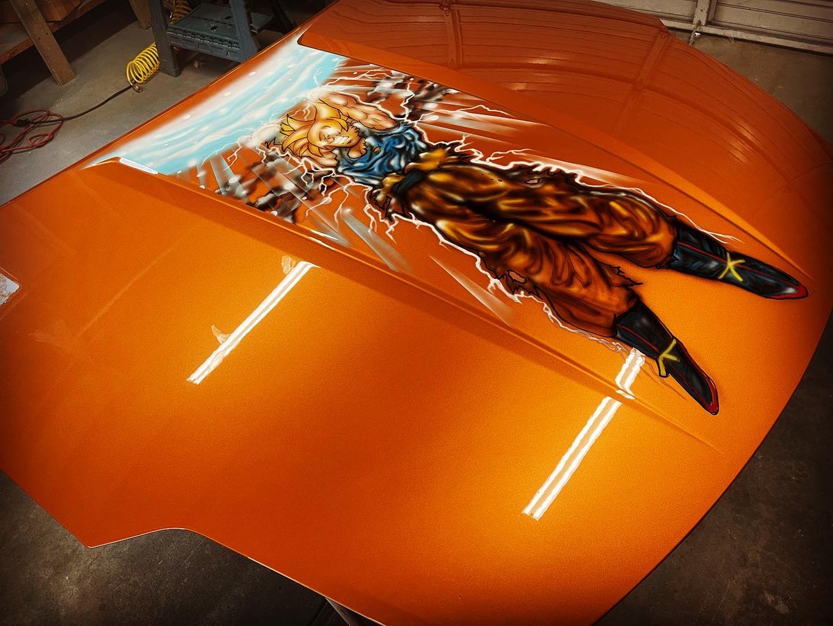 AirbrushFever's tweet photo. @LotusAsakura I airbrushed this #350DragonballZ https://t.co/E2GYjINCOe