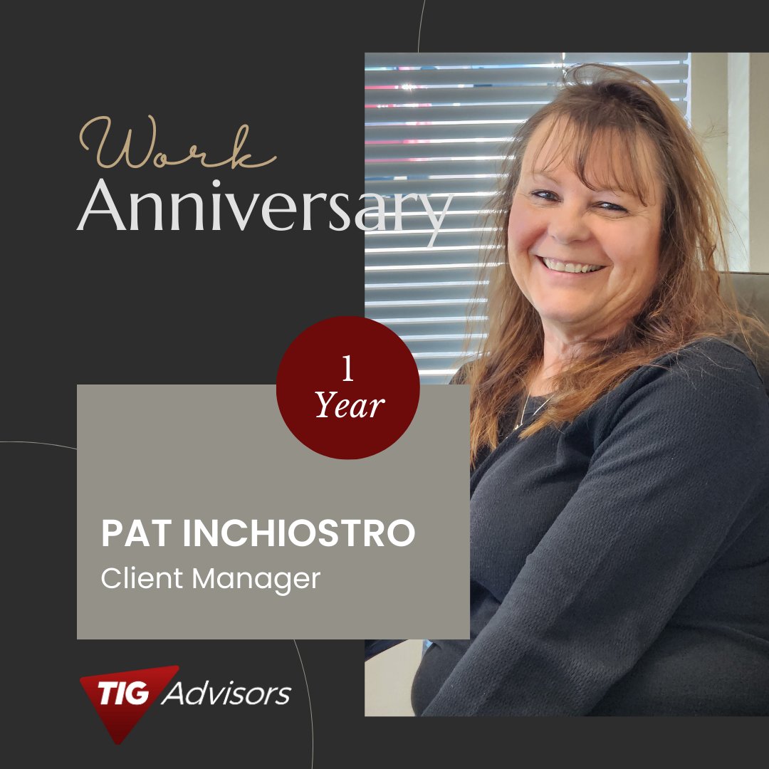Happy TIG Anniversary Pat!

Pat is a valued part of TeamTIG. Her hard work and dedication is noticed. Thank you for all you do.

#worklife #TIGlife #TIGCares #celebratingyou #InsuranceMatters