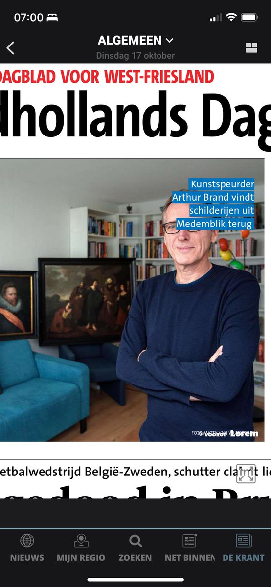 Wie zet tekst op de voorpagina zo over een gezicht? #fail #vormgeving #design #nhd #nhdwf <a href="/nhdagblad/">Noordhollands Dagblad</a> <a href="/NHDWFL/">NHD Westfriesland</a>