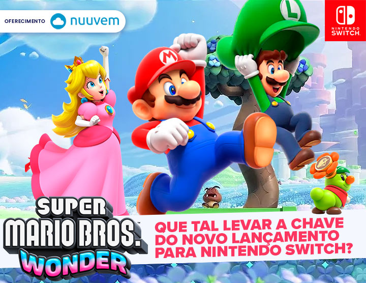 Controle Super Mario Bros Com Fio Nintendo Switch e PC - Info Work