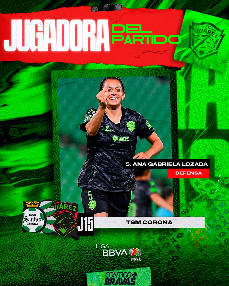 Por esos dos golazos y tú entrega hasta el final eres la jugadora del partido. ¡BRAVAAAAAA! 🐎🔥🛸

#ContigoMásBravas