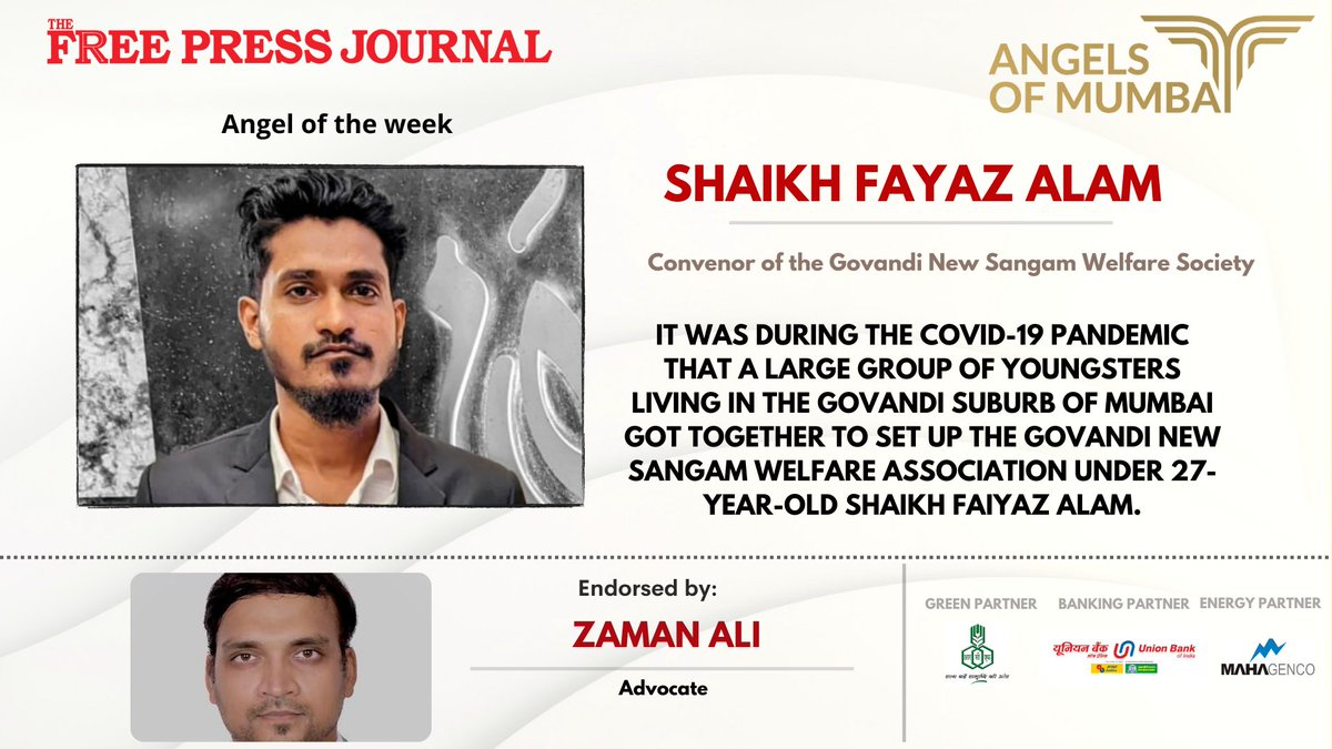 #AngelofMumbai: Shaikh Fayaz Alam, convenor of the Govandi New Sangam Welfare Society. It was during the Covid-19 pandemic that a large group of youngsters living in the Govandi suburb of Mumbai got together to set up the  Govandi New Sangam Welfare Association under 27-year-old