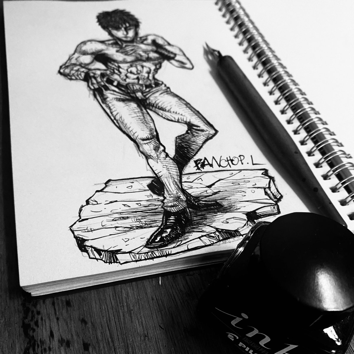 PreaaPluem's tweet photo. 40 ปีหมัดเทพเจ้าดาวเหนือ  #北斗の拳 #HokutonoKen #FistoftheNorthStar #gpen #manga https://t.co/JetzxJcLh2
