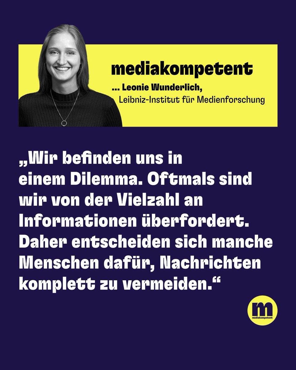 Umgang mit #Nachrichtenmüdigkeit🗞️– Die Expert*innen Leonie Wunderlich, @stephanweichert und @FlorianVitello betrachten dies aus verschiedenen Perspektiven. 👉mediakompetent.de/news-fatigue #mediakompetent #Medienkompetenz #NewsFatigue @BredowInstitut @VoiceOfVocer @goodnews_mag