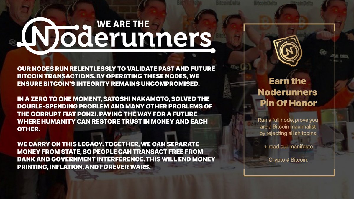 CryptoFriday2's tweet image. The cult within a cult 🧡
#noderunners