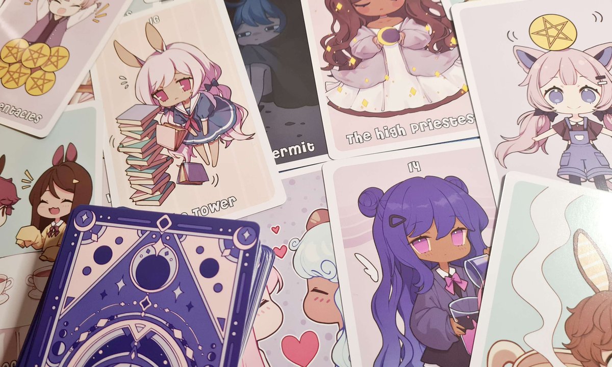 'Cute Chibi Tarot' by @Yoaihime Good cardstock! Cute art! Sturdy Storage! ✅✅✅ Each card is lovingly and adorably illustrated with chibi art, and comes with a handy guidebook to help explain meanings. If you like cute anime decks, this is definitely one I can recommend. 💜✨