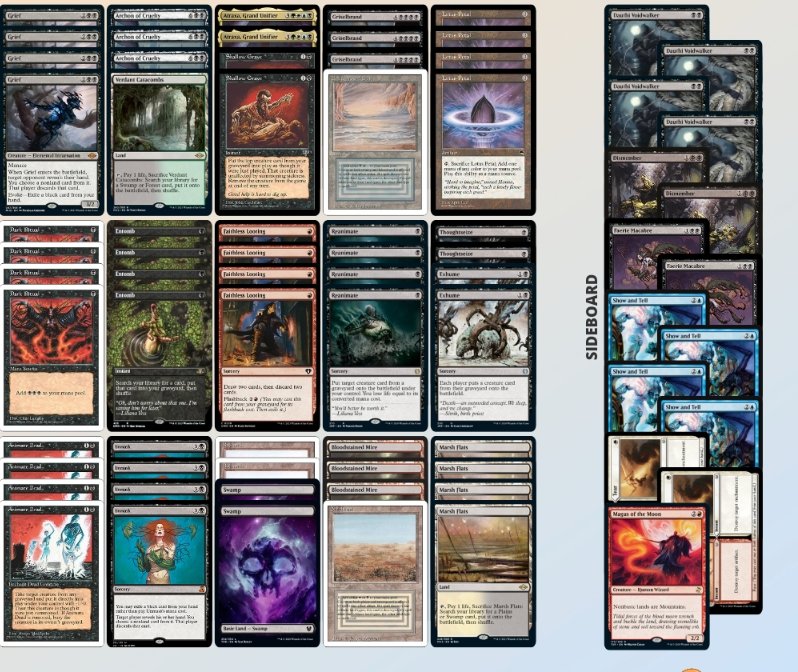 Psy_404's tweet photo. @LaughingMtg #mxpportland
Legacy 5K tournament report (abridged)
R1 UR Delver 0-2
R2 Burn 2-0
R3 Painter 2-1
R4 Maverick 2-1
R5 Maverick 2-0
R6 4C 2-1
R7 ID
Quarters Painter 2-1
Semis Maverick 2-1
Finals split BR painter
(Full tournament report in the reanimator discord) https://t.co/tovPzwdatA