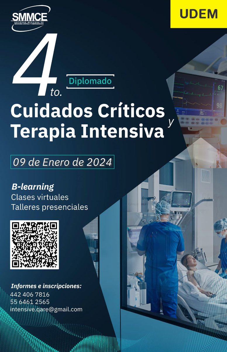 Pierde el miedo a manejar un paciente grave con nuestro Diplomado en Terapia Intensiva y Cuidados Críticos! La mejor Calidad y mejor Evidencia! Teórico y Práctico, impartido por expertos para garantizar un adecuado entendimiento y aplicación de los conocimientos científicos al…