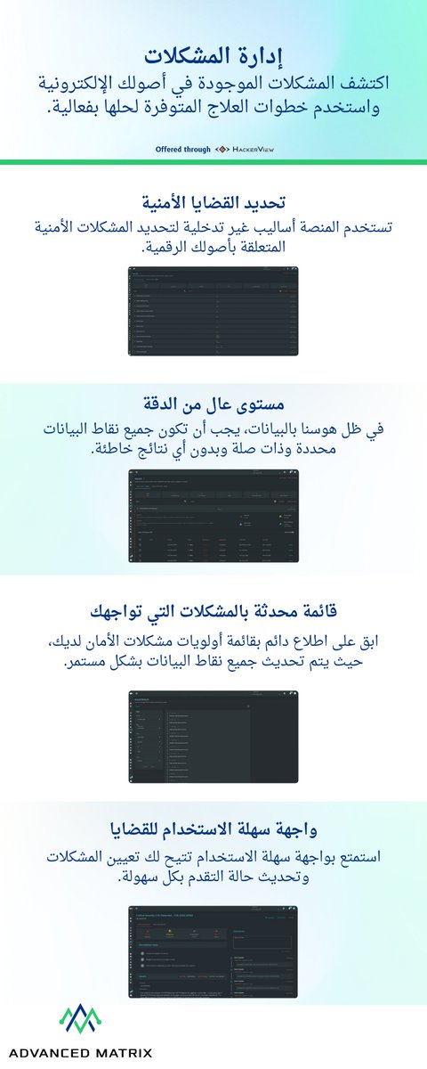 AdvancedMatrix_'s tweet image. اكتشف المشكلات الموجودة في أصولك الإلكترونية واستخدم خطوات العلاج المتوفرة لحلها بفعالية.

للتواصل: +966138821464
#الأمن_السيبراني #أمن_المعلومات #الاختراق #التصيد #هاكر