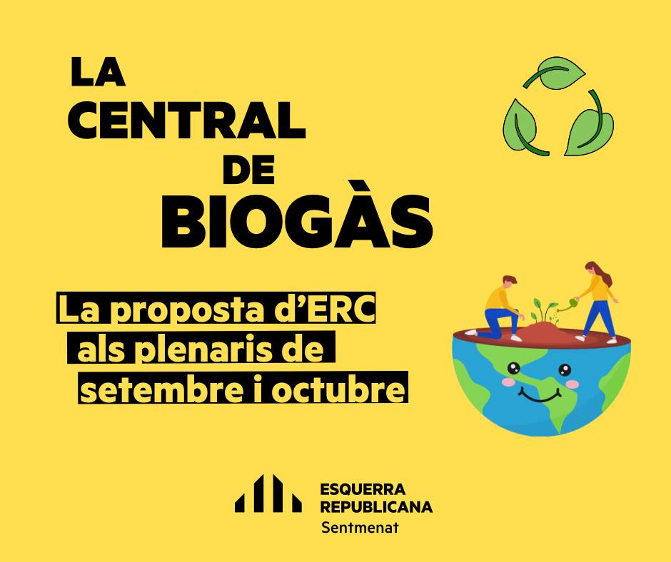 ERCSentmenat's tweet photo. ‼️ ERC proposa al plenari  municipal de Setembre la instal.lació d’una central de biogàs que transformaria la fracció orgànica i els purins de les granges de Sentmenat en  energia elèctrica per a l'enllumenat dels carrers i instal·lacions municipals.

#TeiximSentmenat https://t.co/Q2Ub0GENVb