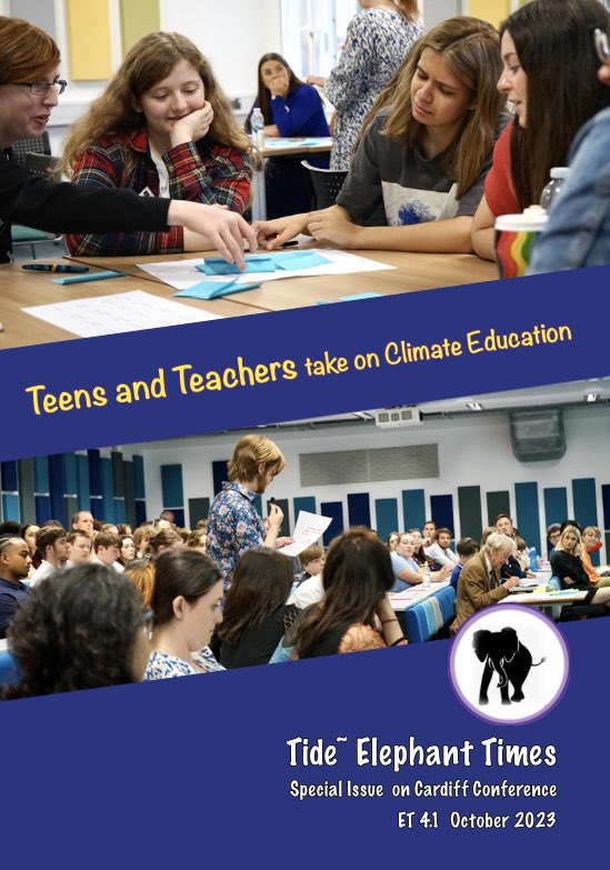 Tidegloballearn's tweet photo. Out now! Elephant Times 4.1 - Teens & Teachers take on climate education
https://t.co/HpB2Ndd4cX https://t.co/s5SOsoDY2p