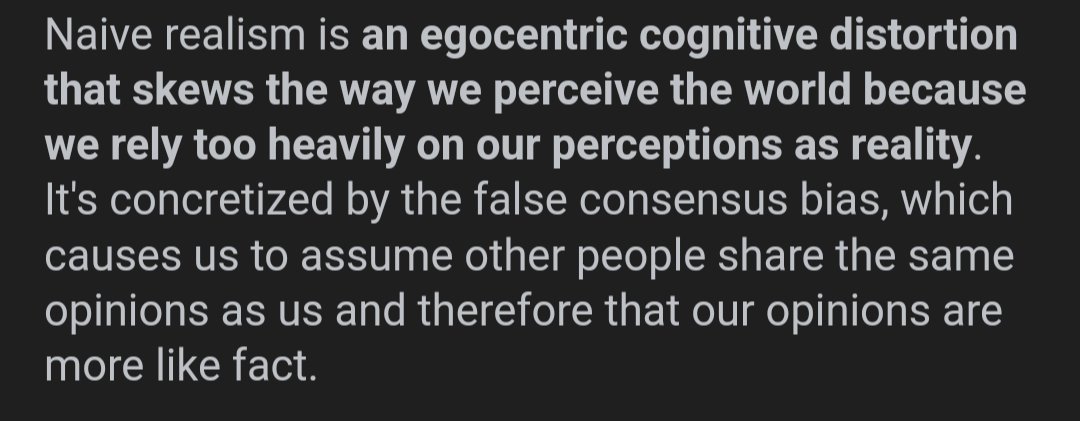 lyssasphere's tweet photo. A lot of people need to learn what naive realism is. https://t.co/AYpxRqwyqJ