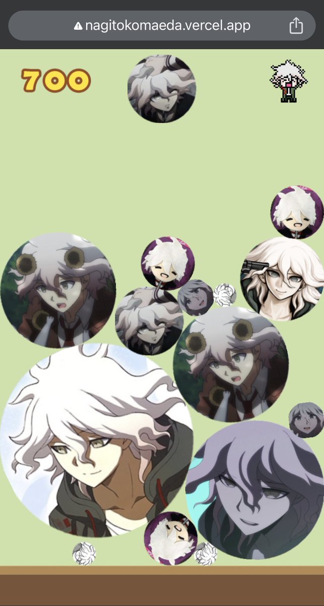 koziku_'s tweet photo. hello komahiners!!! i made a nagito komaeda watermelon game!! i spent my time doing this instead of hw, so please enjoy it lol! https://t.co/ChGV8xXXiP https://t.co/XEfIIrY8TG
