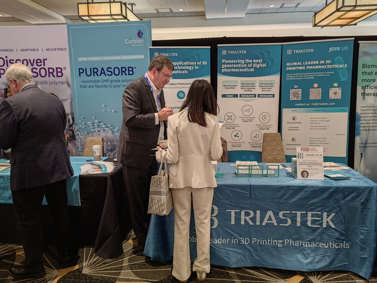 🙌 We're presenting and exhibiting at #PODD in Boston.

Come by booth No. 37 to learn more about our delivery technology platforms which can solve challenges around diverse clinical application scenarios.

#pharma #innovation #drugdelivery #drugdevelopment #formulation #3DP