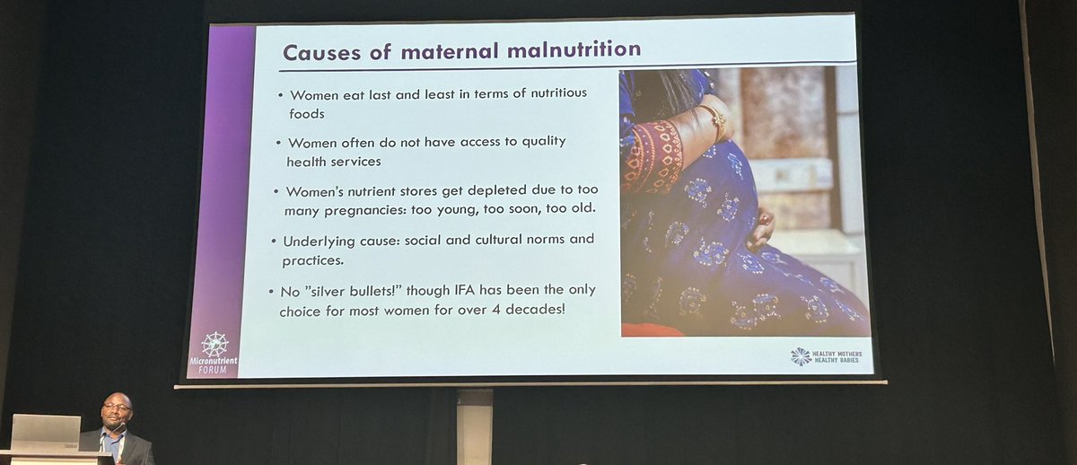 DrTarynSmith's tweet photo. The causes of maternal undernutrition are embedded within cultural norms and practices. There’s no silver bullet, we can’t keep doing the same things in the same way and expect results @martmwangi @HMHBConsortium @MNForum #MNF2023 #N4R https://t.co/wjgxlY7w0G