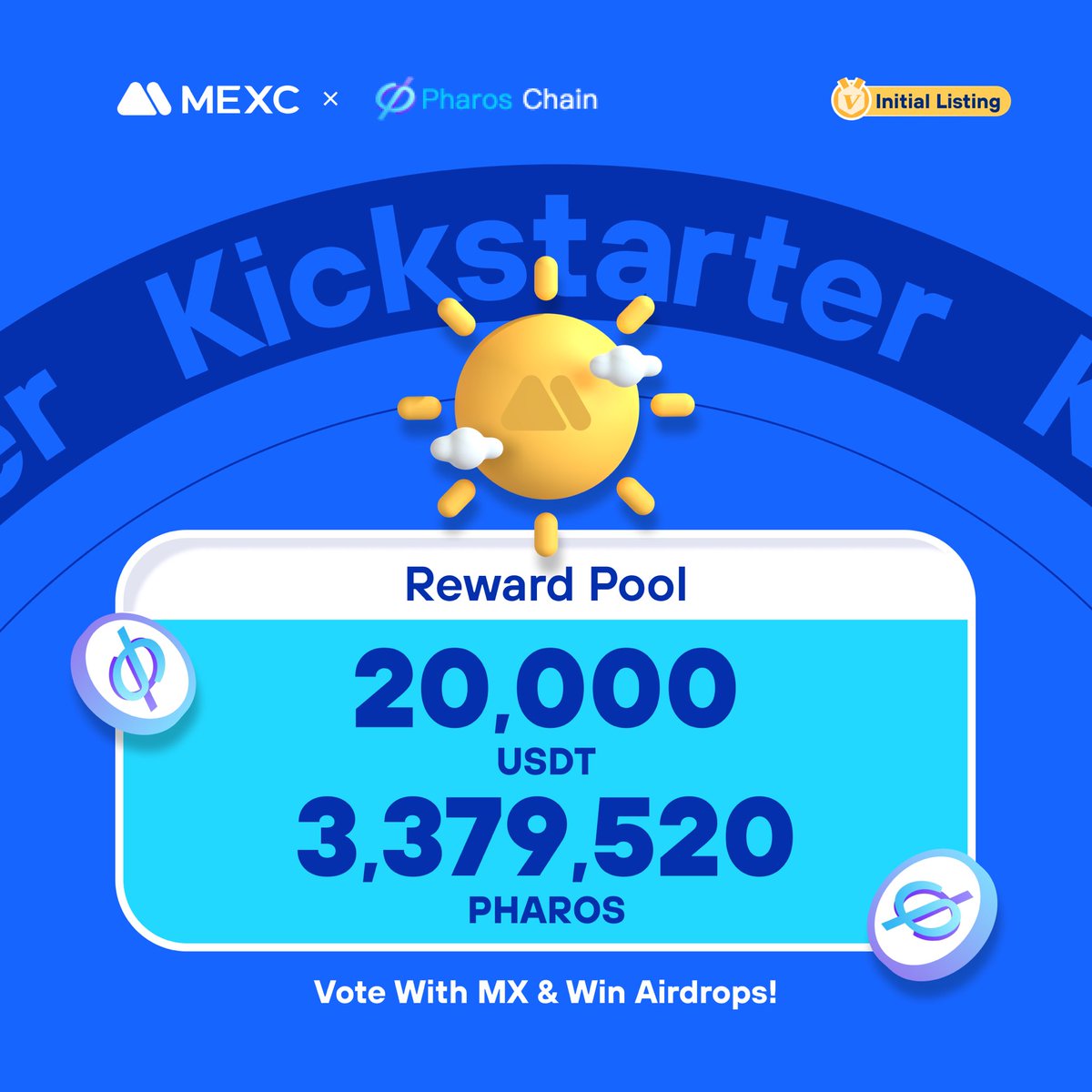 .<a href="/PharosChain/">PharosChain</a>, the first token in the Pharos phase, is coming to #MEXCKickstarter 🚀

🗳️Vote with $MX to share massive airdrops
📈 $PHAROS/USDT trading: 08:00 Oct 18 (UTC)

Details: mexc.com/support/articl…