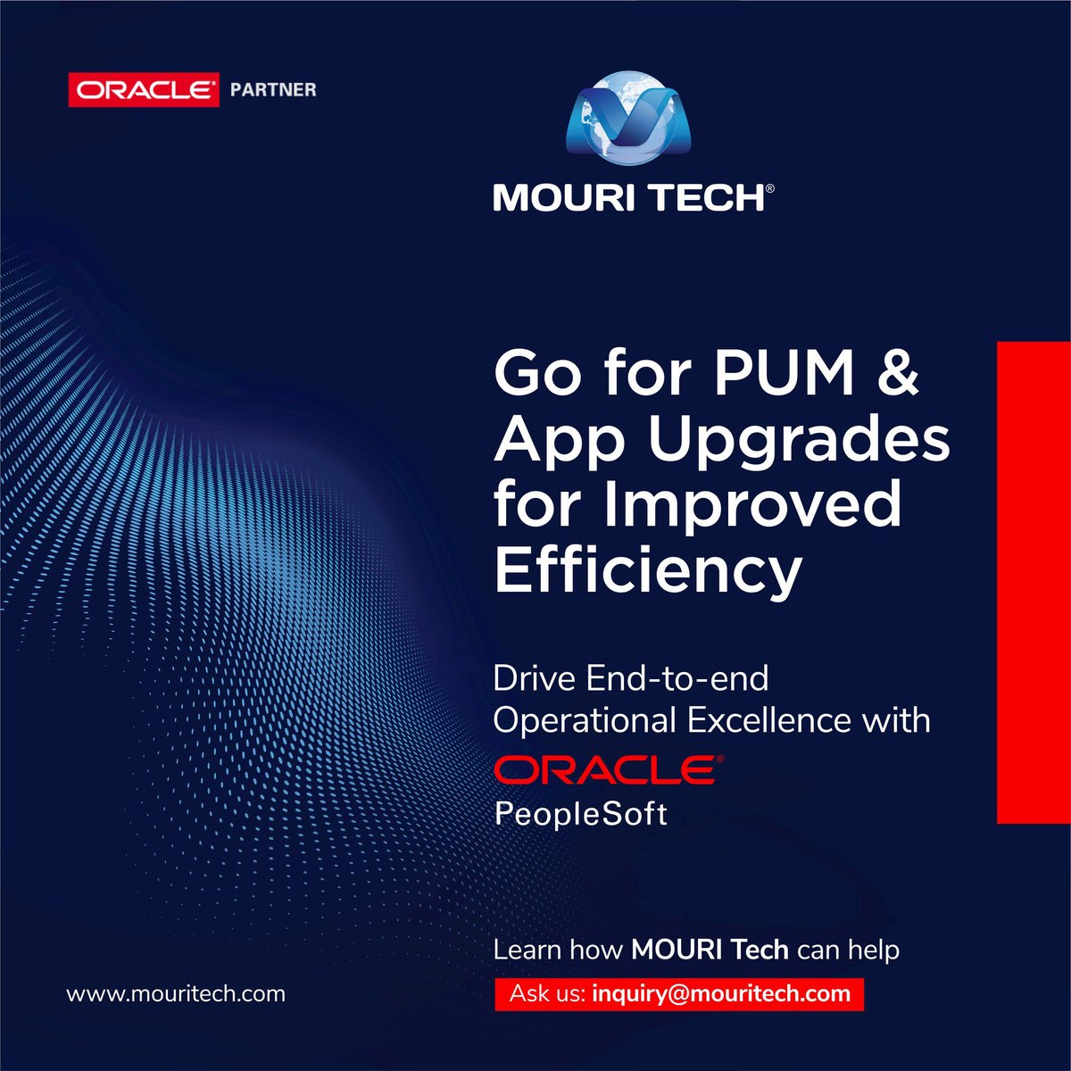 mouritech's tweet image. Oracle PeopleSoft solutions help manage services better with the Human Centric focus in place. With MOURI Tech, you are sure to get ahead with sorting technical issues swiftly!
bit.ly/oracle-services
#MOURITech #Oracle #oraclepeoplesoft