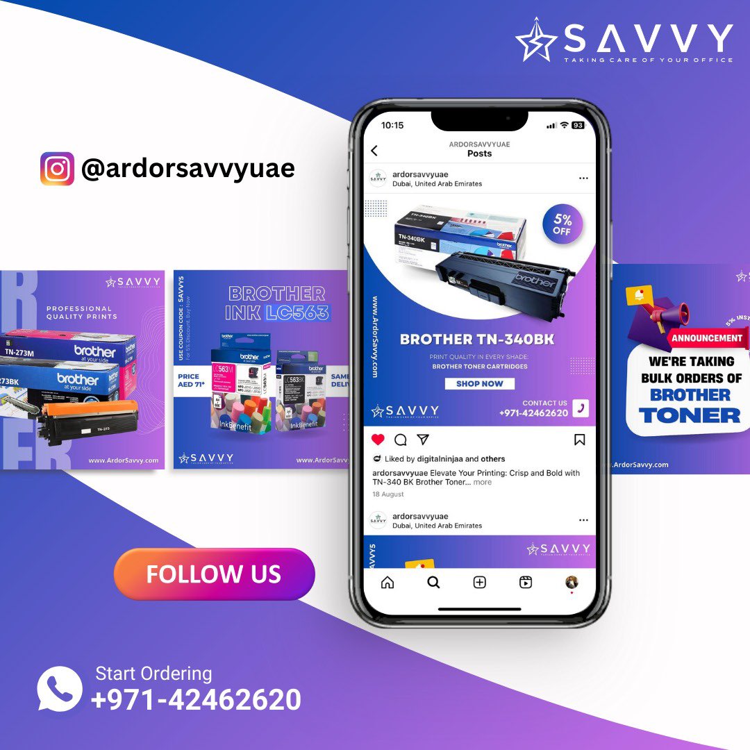 ArdorSavvy's tweet image. Ready to shop? Start ordering now! 🛒 DM us on Instagram or  WhatsApp us now to discover exclusive offers for your bulk purchases.

#ardorsavvy #tonerdeals #brothertoner #printersupplies #dubaismallbusiness #brother