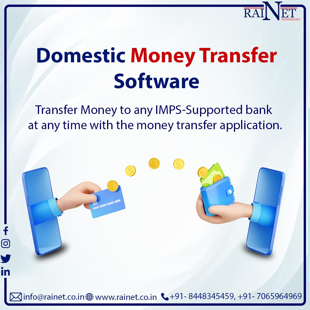 RAINETTECHNOLO1's tweet image. Rainet Technology Private Limited is pleased to announce that we now provide Domestic Money Transfer API services!🔥💯
.
Call us : +91-7053448701,+91-7065964969
Mail us : info@rainet.co.in
Visit us : lnkd.in/dUbg_XjM
.
#dmt #moneytransferapi #moneytransfer #Judge #Brussel