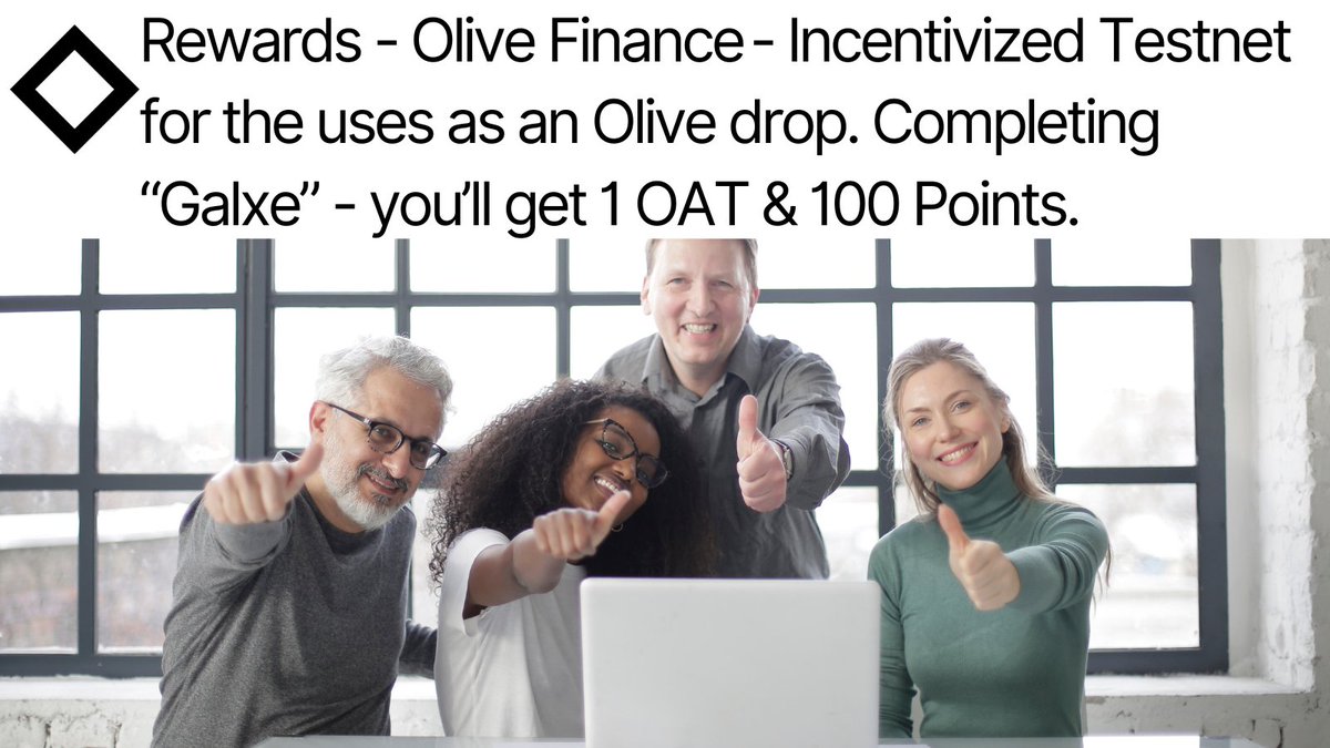 sundardharan3's tweet image. 🔊Olive has allocated exclusive rewards for Testnet users Incentivized💰 as an Olive drops
Completing the "Galxe" task is a great opportunity for the users to get 1 OAT &amp;amp; 100 Points🎖️👑
#OliveLYF #OliveTestnet #OliveFinance #OliveV2 #LYFeMadeEasy