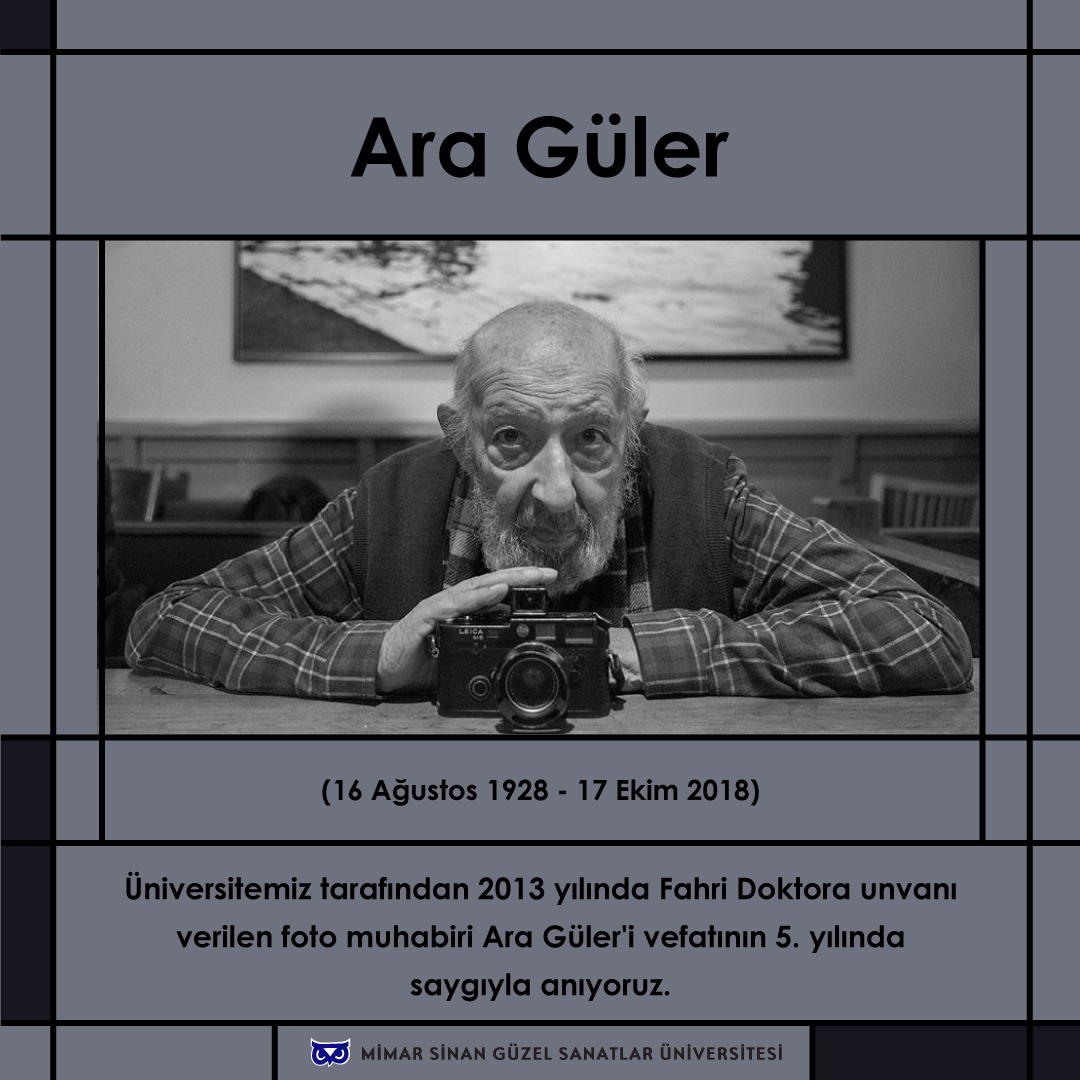 Ara Güler
(16 Ağustos 1928 - 17 Ekim 2018)

#AraGüler
#17Ekim2018