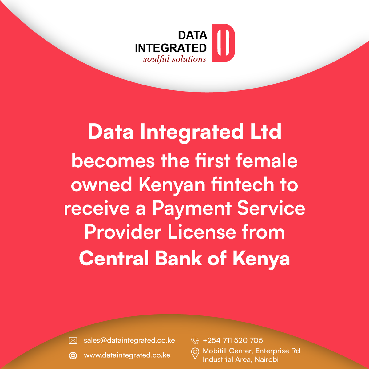 DataIntegrated's tweet photo. Data Integrated Ltd: First Female-Owned Kenyan Fintech to Secure Central Bank's Payment Service Provider License! 🎉✨ #FintechMilestone #KenyaInnovation 🚀 https://t.co/0hr1ayJgbe