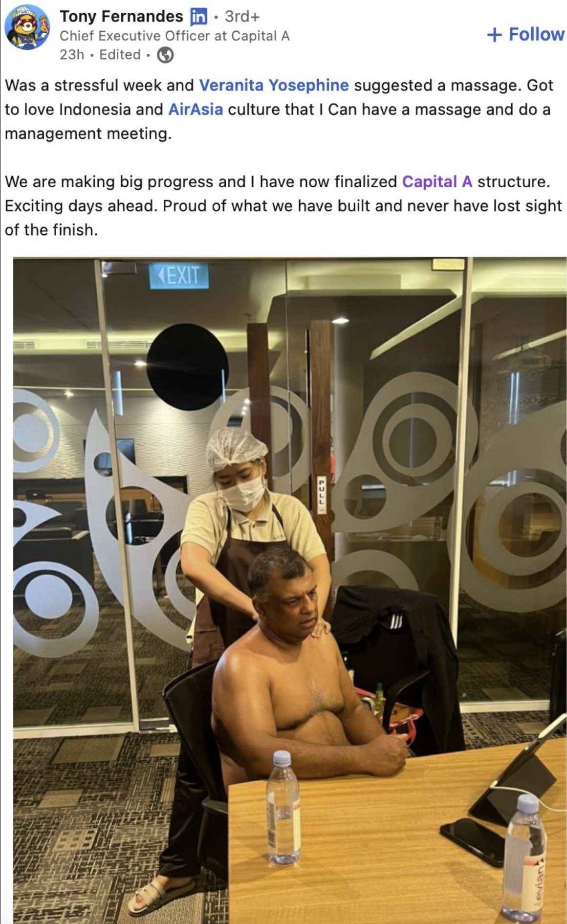 Vivek Raju on X: I dont think anyone wants to see bare man boobs and  nipples while discussing growth strategy t.cojcdSrZgul3  X