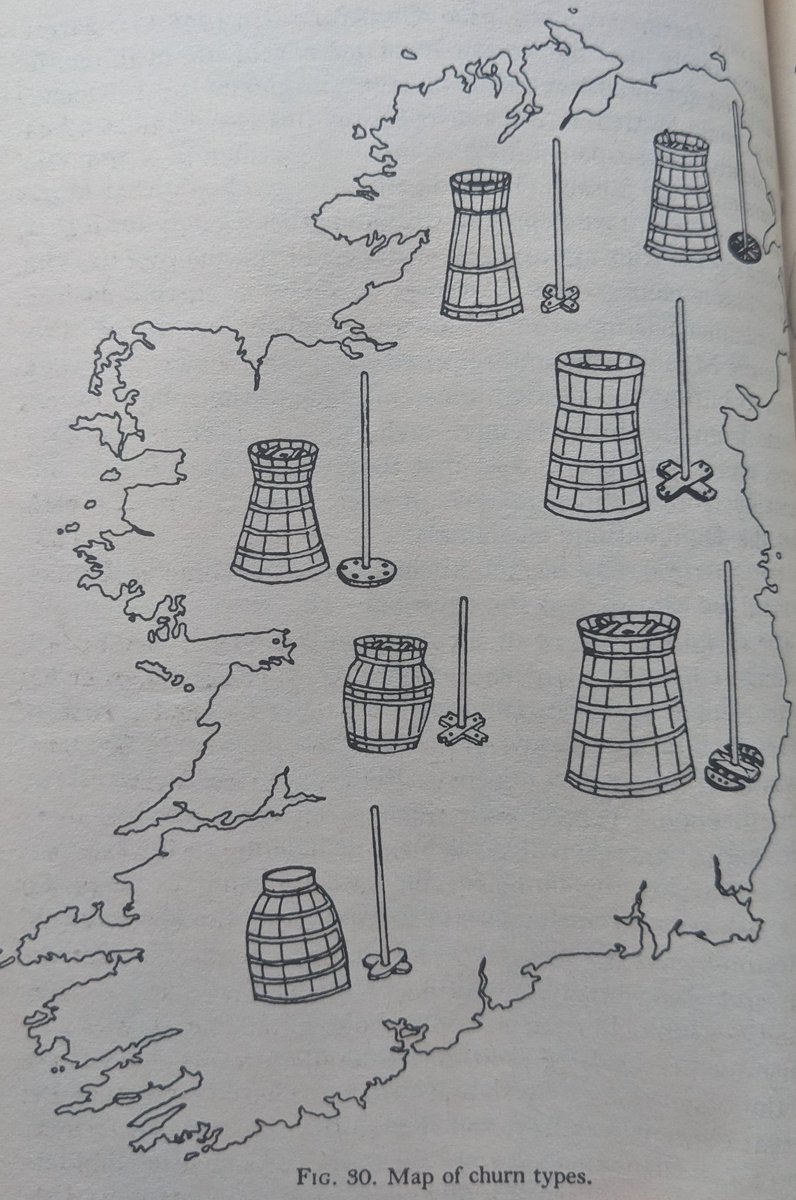 iamreddave's tweet image. Map of traditional butter churn types around Ireland. From Irish Folk Ways #ireland #IrelandMap #100daysofmaps #day33