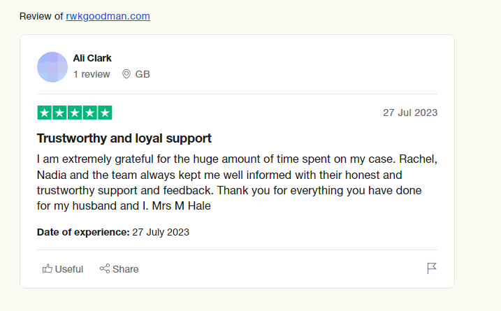 RWKGAsbestos's tweet photo. A lovely review for our @RachelJamesID and @Nadia_RWK - and is why we do what we do. All the best to Mrs Hale and family.

#asbestos #mesothelioma #specialists #teamwork

https://t.co/606QLTEQ8c https://t.co/Vk6sTnhEpD