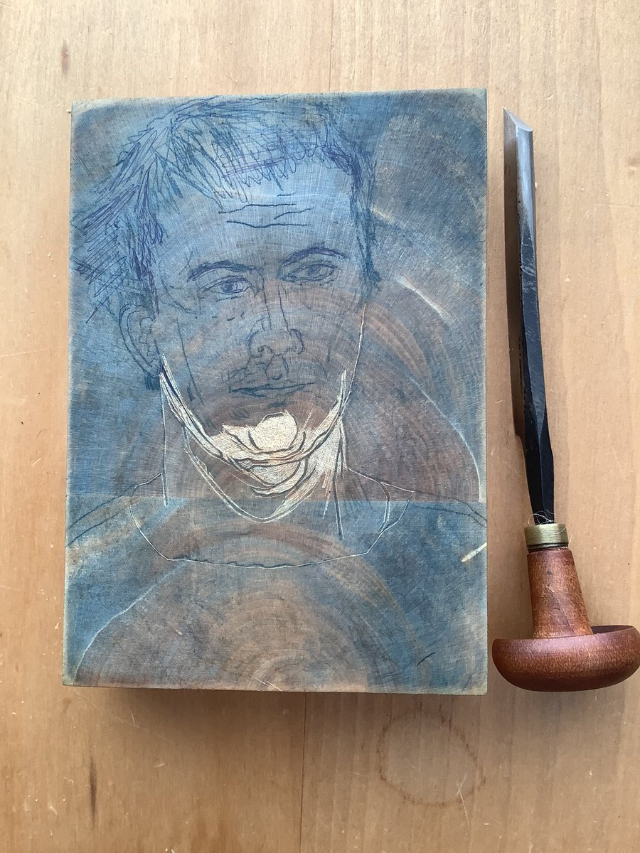I drew a portrait of my son when I saw him recently, and started to engrave it. I drew from life and was a bit out of practice but it does look like him!
sallyhands.co.uk
#printmaking #woodengraving.