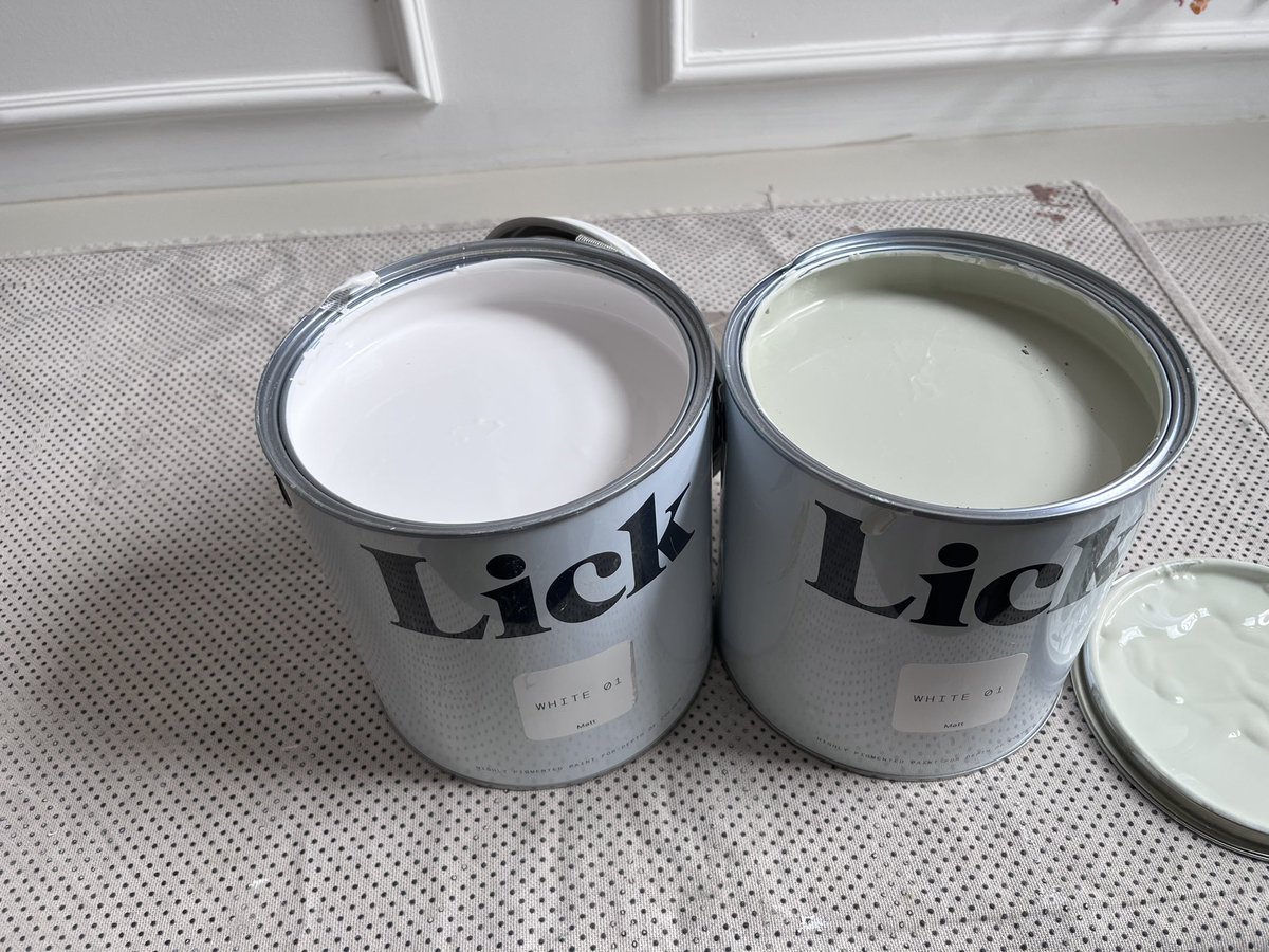 According to Lick these are both the same colour of White…
