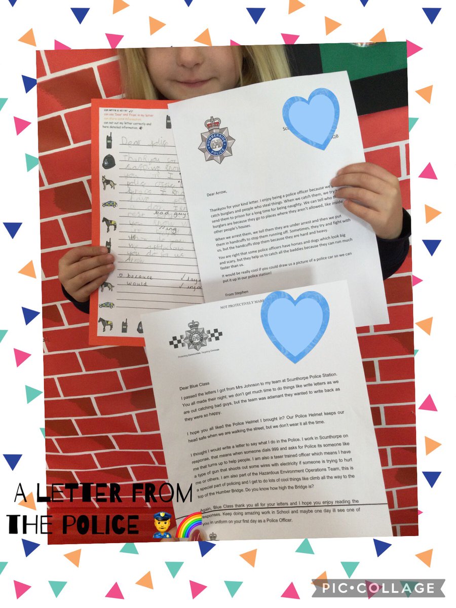 What an exciting morning. Our year two children have all had a letter back from a police officer in response to the one they sent! <a href="/BottesfordIS/">Bottesford Infants</a> <a href="/Humberbeat/">Humberside Police</a>