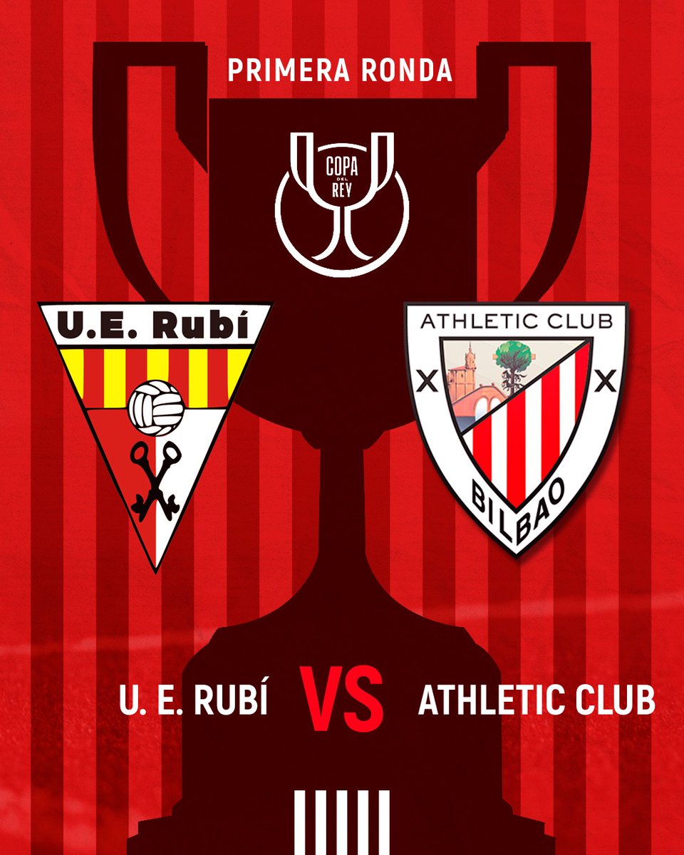 AthleticClub's tweet photo. 🏆 ¡Nos enfrentaremos al @UERubi en la primera ronda de Copa! 

🗓️ 31 de octubre / 1 -2 de noviembre
🏟️ Municipal Can Rosès 
📍 Rubí (Barcelona)

#UERubíAthletic #AthleticClub 🦁 https://t.co/VKQHU7gvx9