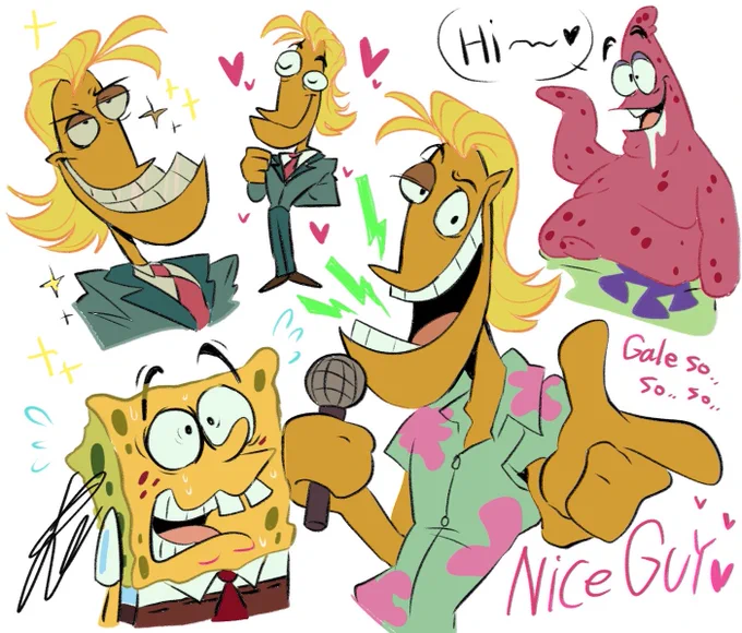 YOOOOOOOOOOOOO YEAH! It's him!😭💛💛💛💛   Him! My beloved boyfriend~! He is my favorite sub character outside of the main characters in Spongebob!💛💛(These i painted last year💦)  I miss him...hope he comes back in new episodes!