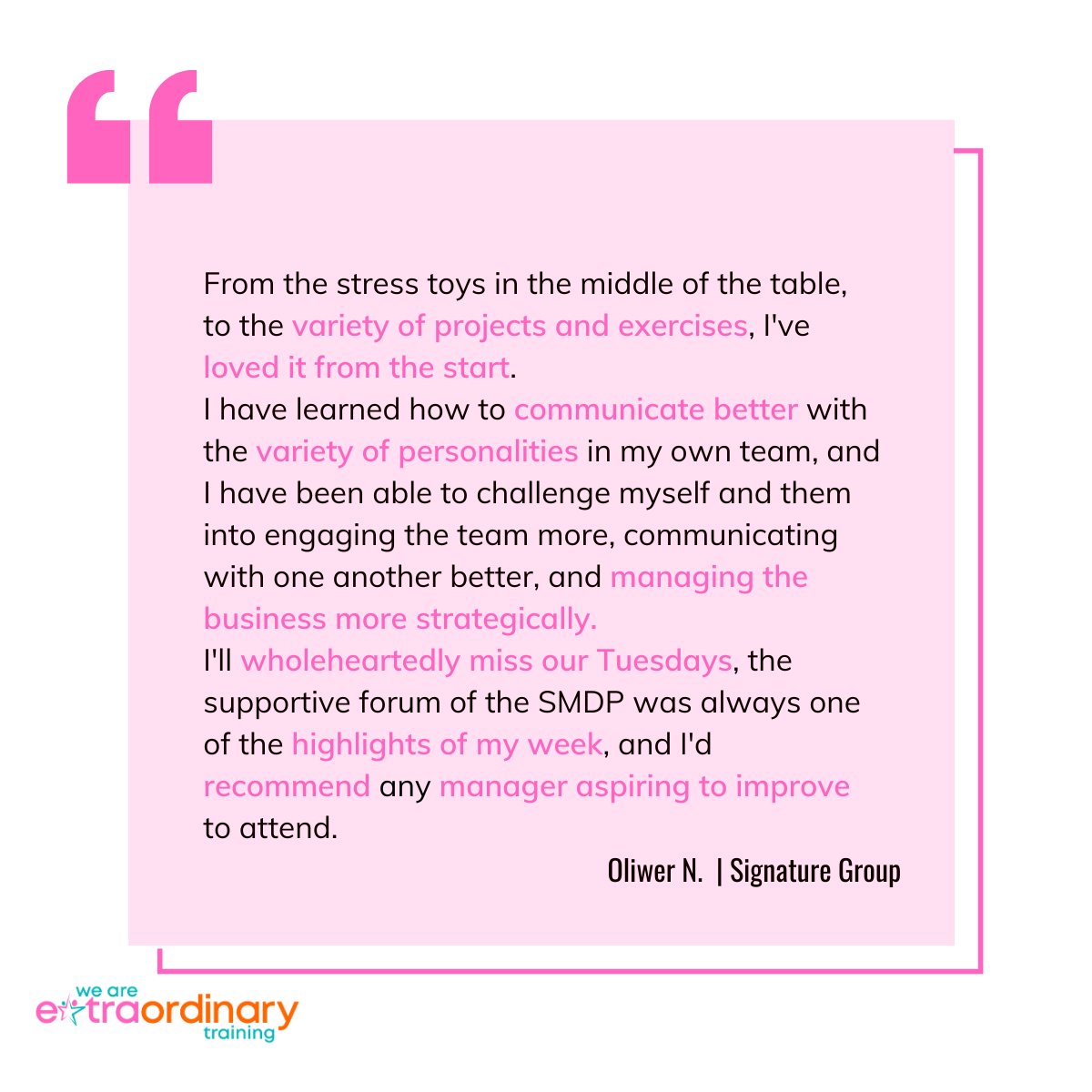 We loved it too! 

#testimonialtuesday #teamdevelopment #leadershiptraining #managementtraining #training #leadershipdevelopment #hospitality #tourism