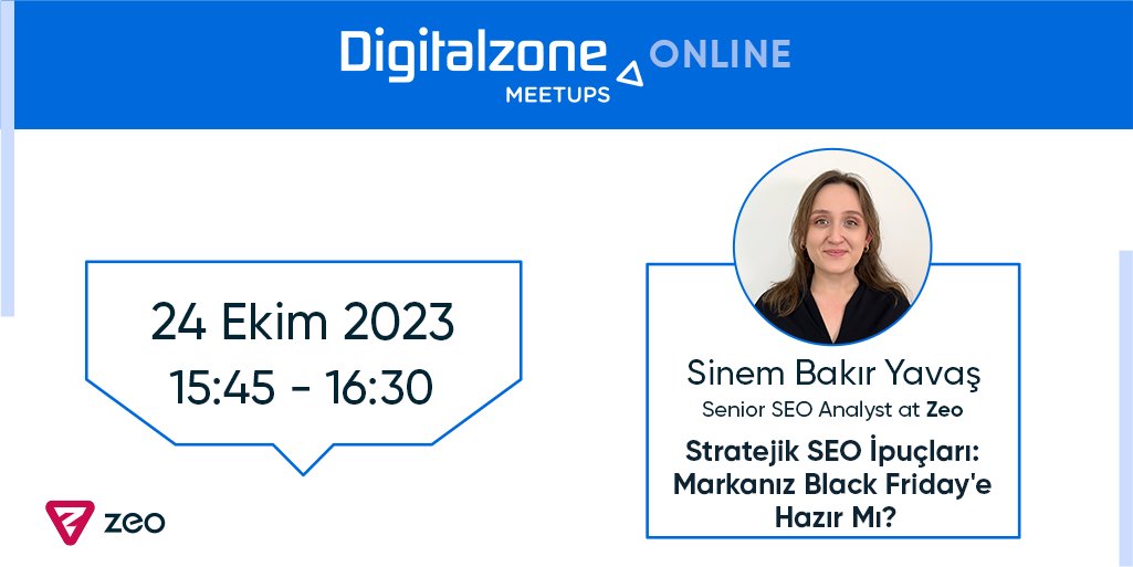 zeoagency's tweet photo. 🎤 Zeo’da Senior SEO Analyst olarak görev alan Sinem Bakır Yavaş, ‘‘Stratejik SEO İpuçları: Markanız Black Friday'e Hazır Mı?’’ sunumuyla Black Friday'de ve sonrasında dikkat edilmesi gerekenlerden bahsedecek. Hemen kaydolmak için 👉 https://t.co/7ywducOavW

#blackfriday #SEO https://t.co/QV4sDFMrGX