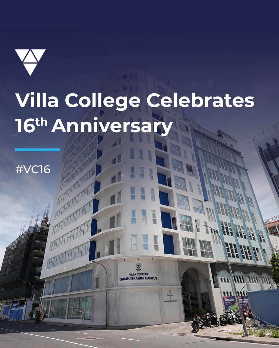 villagroupmv's tweet photo. 🎓 Celebrating 16 Years of Pioneering Education at @VillaCollegeMv!
We would like to thank our incredible staff, partners, and thousands of brilliant students who've been part of our journey.
With 18,500+ alumni graduates, we're making a difference.
#VC16 #myVC #TeamVILLA https://t.co/neq1bwqZv7