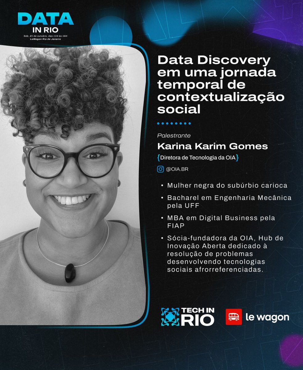 techinrio's tweet photo. 🌟 Notícia Quente! Palestra Incrível no Data In Rio e é da Karina Karim! 🌟
Data Discovery: Desbravando o Tempo na Contextualização Social
Para saber mais acesse o link do evento: https://t.co/yzQwjDNcAj
#DataInRio #TechInRio #DataDiscovery #ContextualizacaoSocial #Afrofuturo https://t.co/WG36Ssv3RL