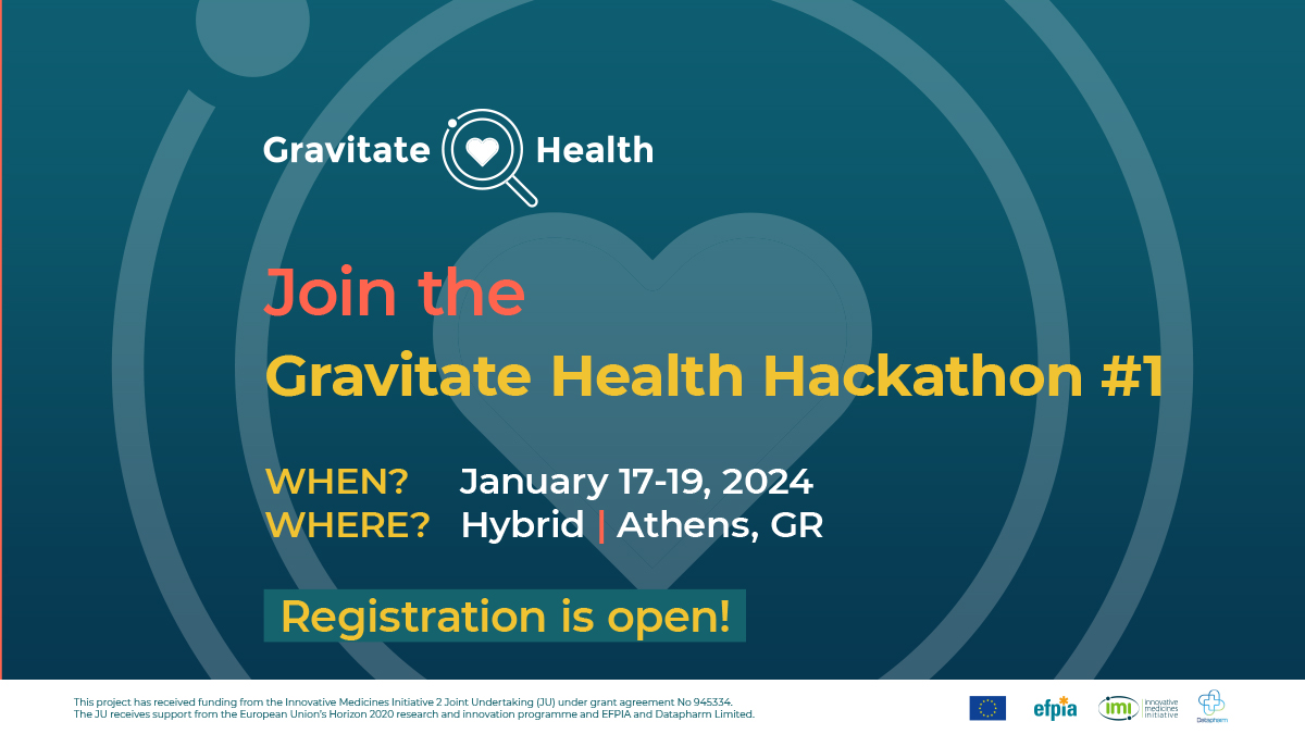 GravitateHealth's tweet photo. 🚀 Exciting News: Gravitate-Health Hackathon Returns!

🗓️ Jan 17-19, 2024
🌐 Hybrid Event (Athens, Greece &amp; Virtual)

🔗 Info: https://t.co/lj2Xr6Z0ux
🆓 Free Participation
🔥 Thrilling Challenges:
1️⃣ Electronic Product Information #ePI Preprocessing
2️⃣ Lens Development https://t.co/crNpqVmUP3