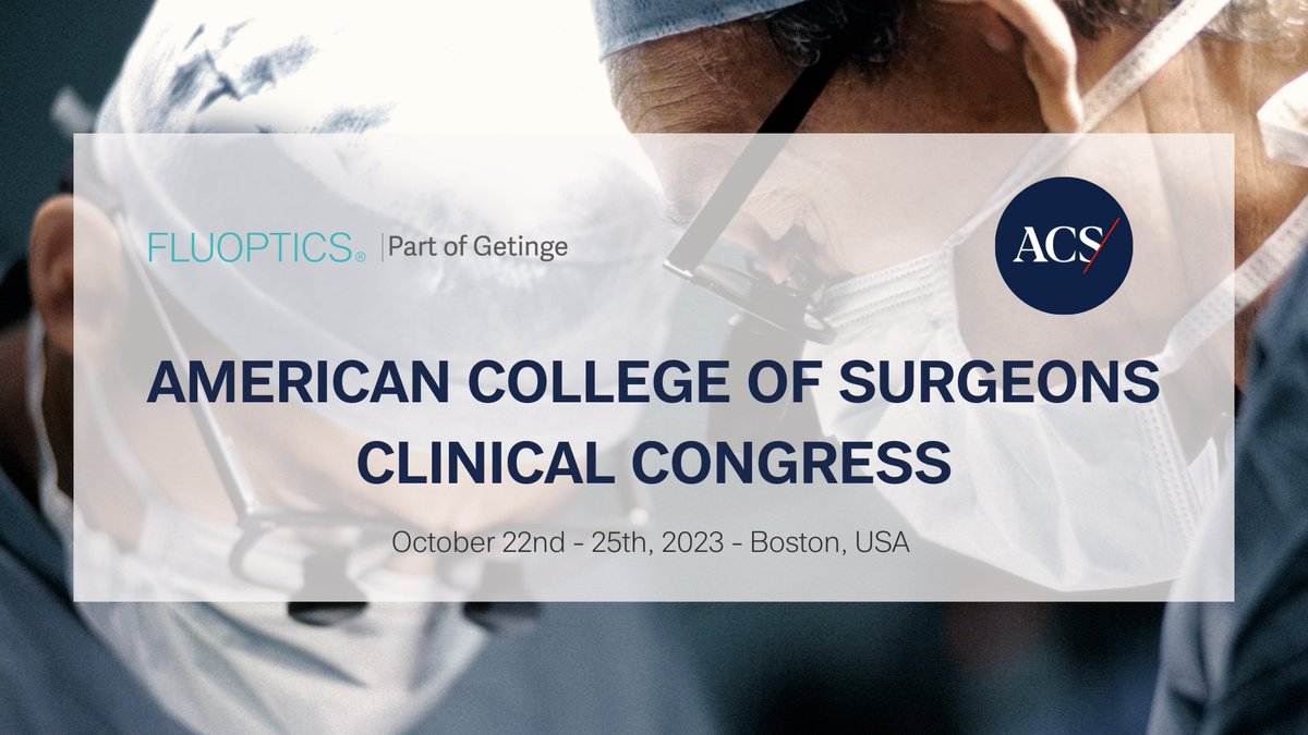 Fluoptics Part of Getinge (@fluoptics) on Twitter photo We’re joining <a href="/AmCollSurgeons/">American College of Surgeons</a> in Boston this October to support #generalsurgeons and specialty surgeons at #ACSCC23. Come see us at booth 759! We’re joining <a href="/AmCollSurgeons/">American College of Surgeons</a> in Boston this October to support #generalsurgeons and specialty surgeons at #ACSCC23. Come see us at booth 759!