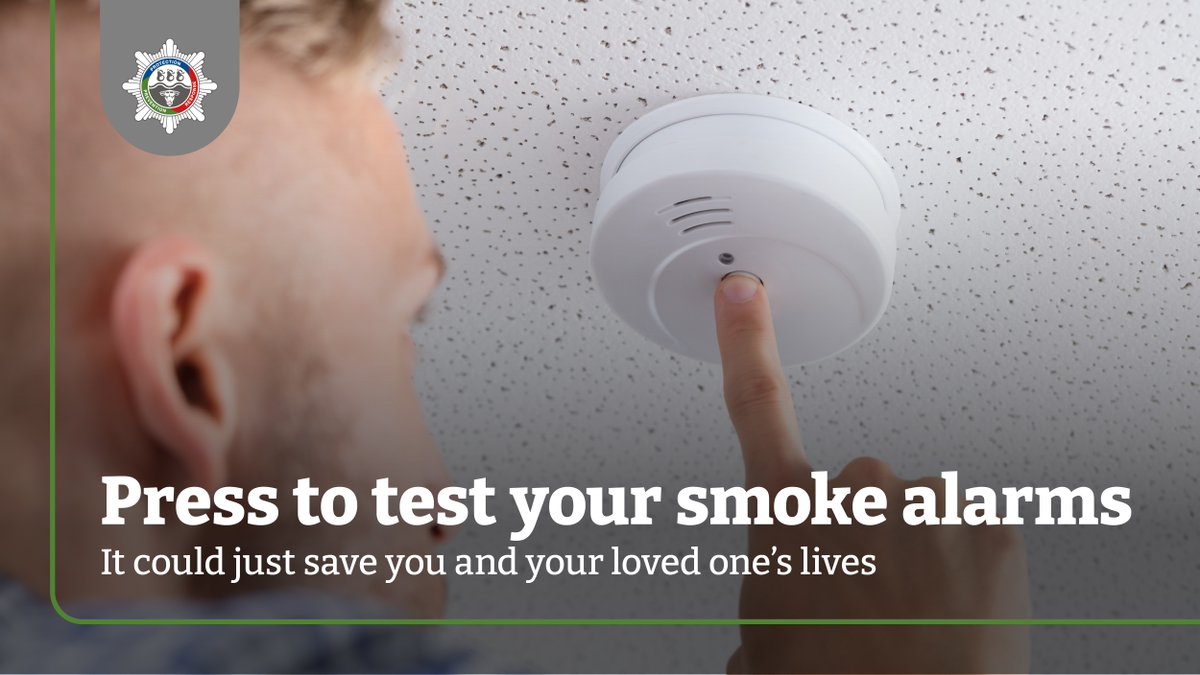 ⚠️ Smoke alarms save lives but only if they work.

👆 Please test yours now and weekly. Have one on every level of your home #FireKills #SmokeAlarms #TestItTuesday

For more advice 👉 hwfire.org.uk/news/03-10-202…