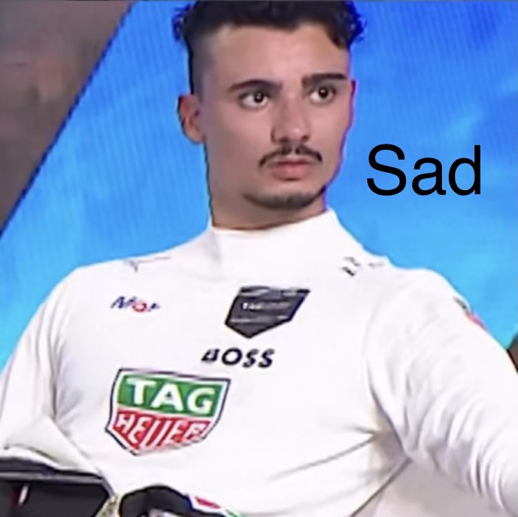 formula_eee's tweet photo. When you find out you have to change your bio because your driver has changed there number 
😢😢 https://t.co/Yq0szfTO48